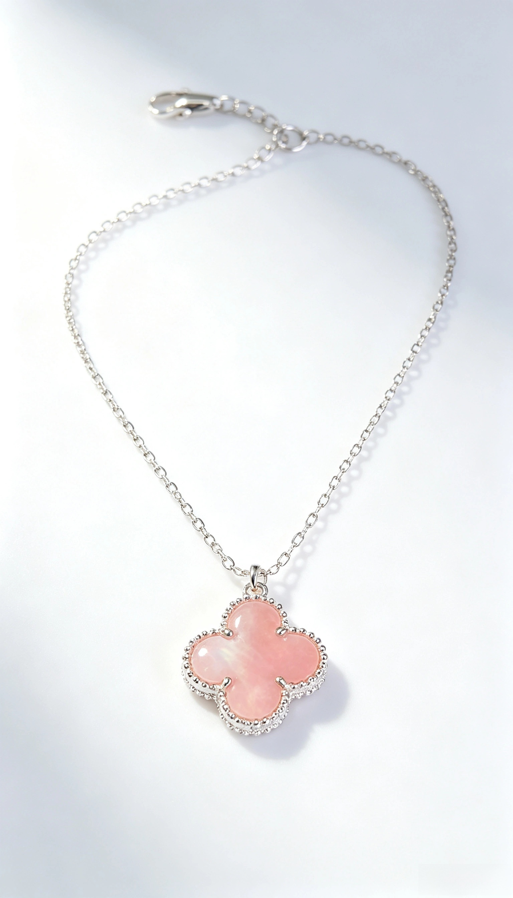 SST1819 925 Sterling Silver Four-Leaf Clover Necklace