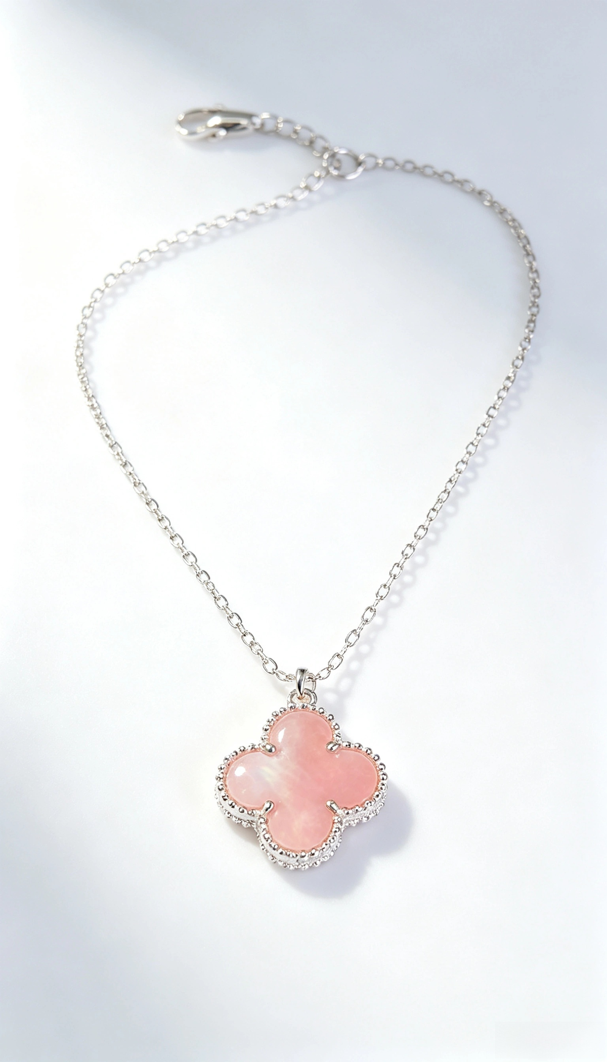 SST1819 925 Sterling Silver Four-Leaf Clover Necklace