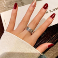 SSE1317 925 Sterling Silver Starburst Open Ring