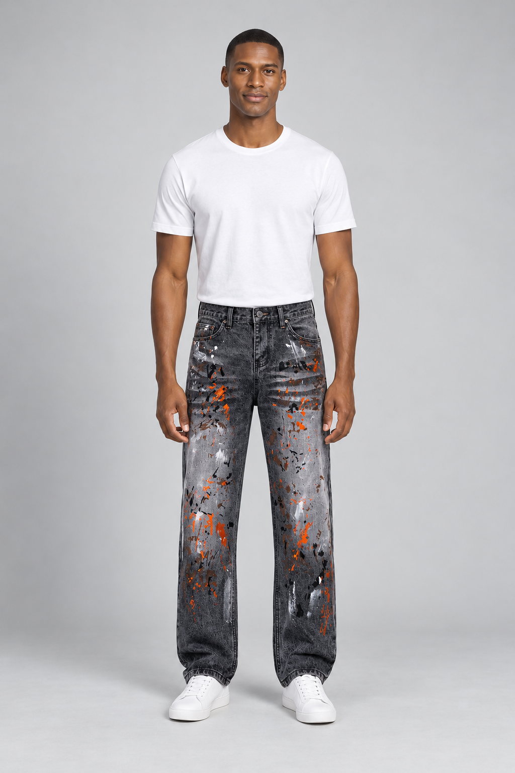 H01手绘 - AI-generated studio full-body view with fixed model M04