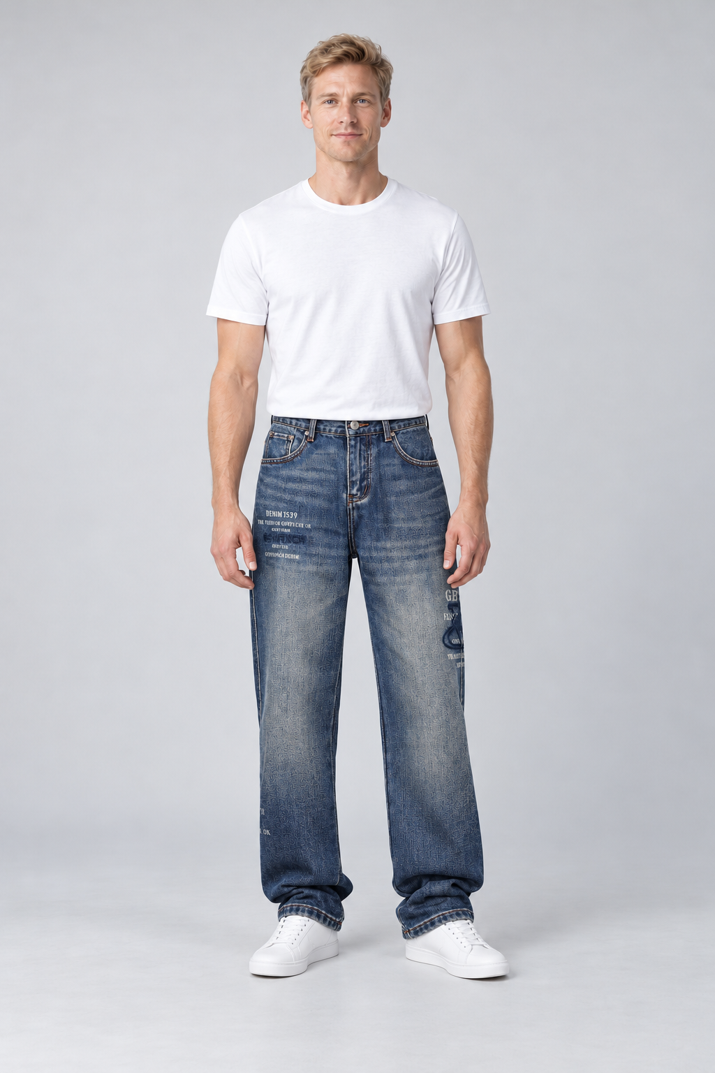 HKT2851 - AI-generated studio full-body view with fixed model M02