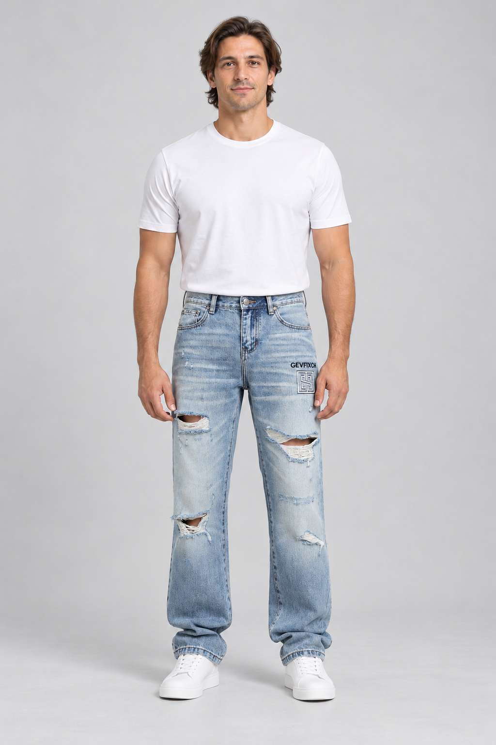 WKY2566 - AI-generated studio full-body view with fixed model M08