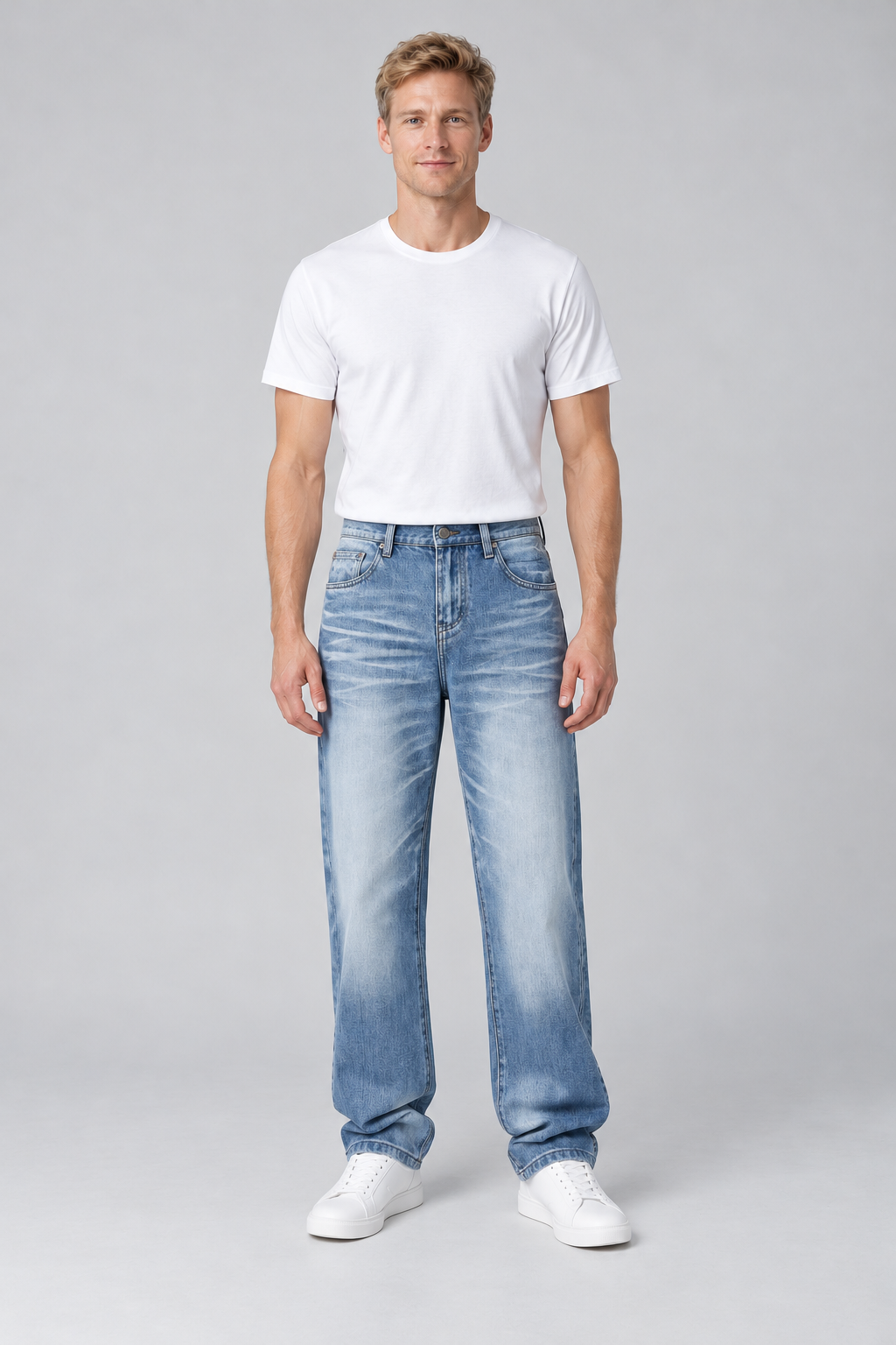 WKY2616 - AI-generated studio full-body view with fixed model M02