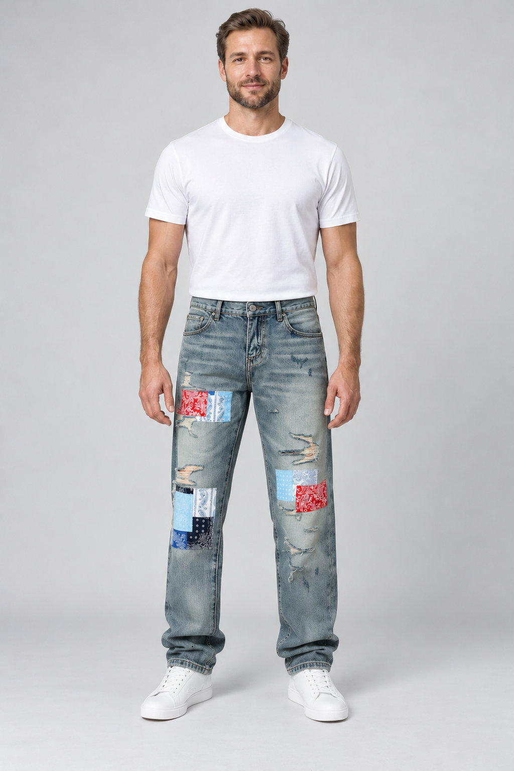 WKY2623 - AI-generated studio full-body view with fixed model M06