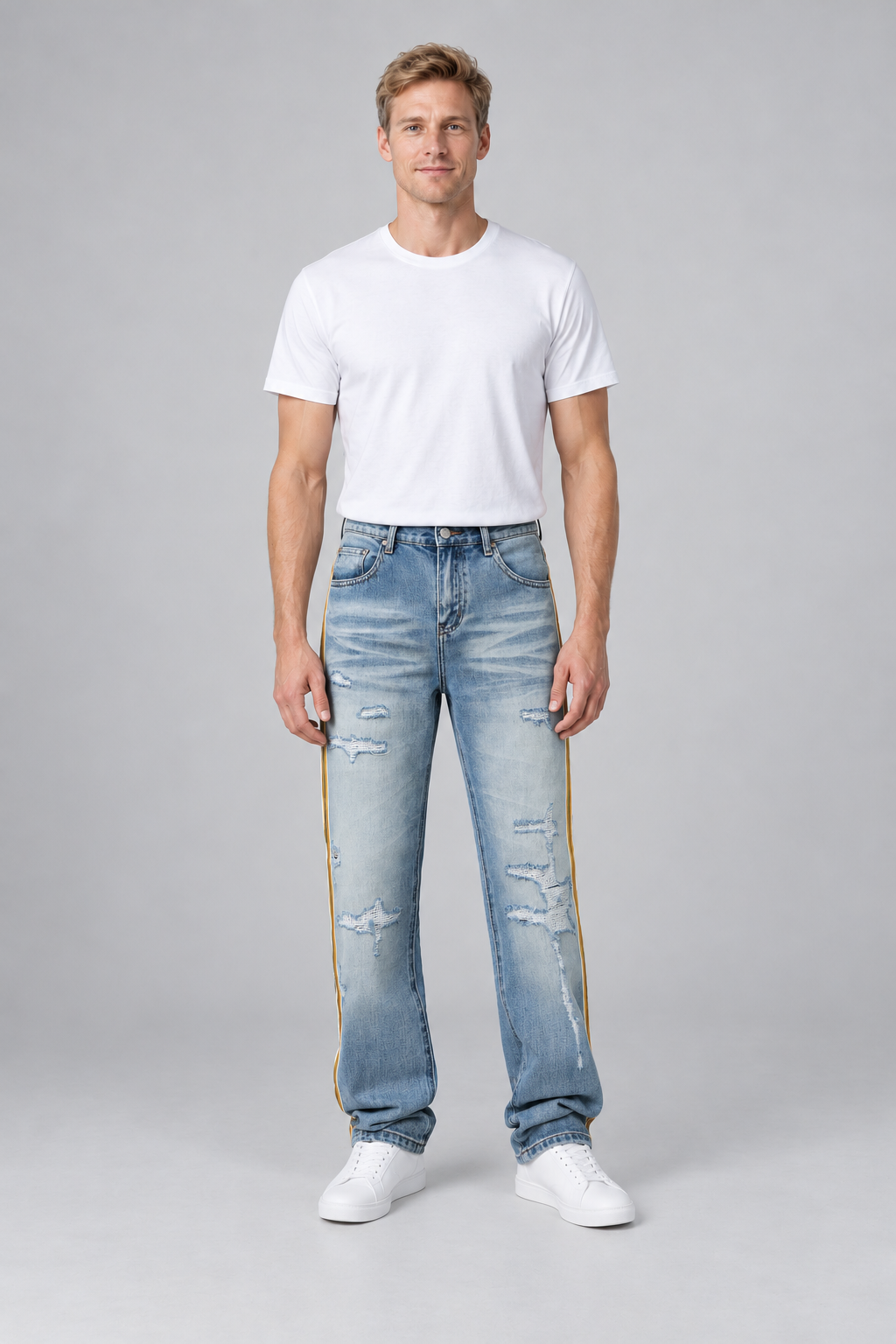 WKY2626 - AI-generated studio full-body view with fixed model M02
